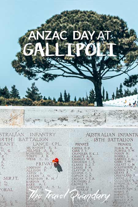 The names of fallen soldiers enscripted into the memorials at Gallipoli, Turkey