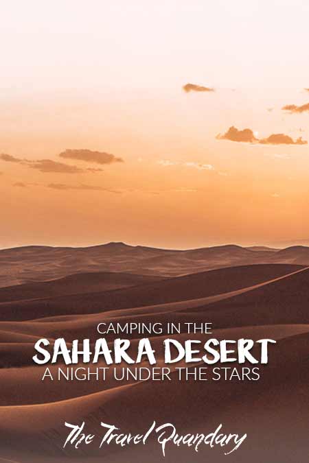 A Night Under The Stars Camping In The Sahara Desert Sunset over the dunes of the Sahara Desert, Morocco