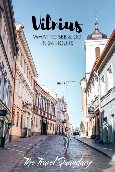 24 Hours In Vilnius2 A woman strolls down a street in Vilnius, Lithuania