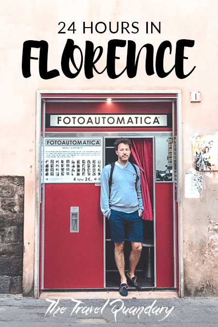 How To Spend A Day In Florence 1 Pin Photo: A photo booth inserted into a wall in Florence, Italy