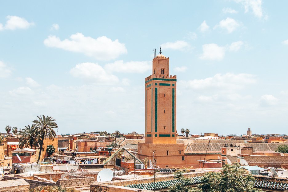 Rooftop view of Marrakech from Atay Cafe Restaurant Morocco
