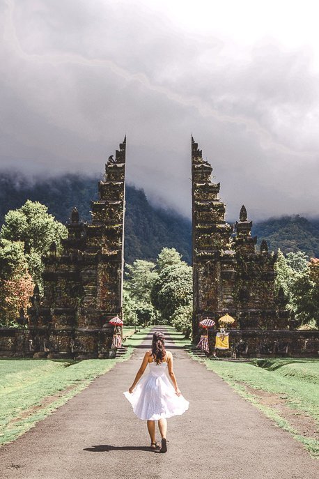 25 Incredible Photos Of Bali To Spark Your Wanderlust 3 P Jasmine walking in front of Handara Gate, Bali Gallery