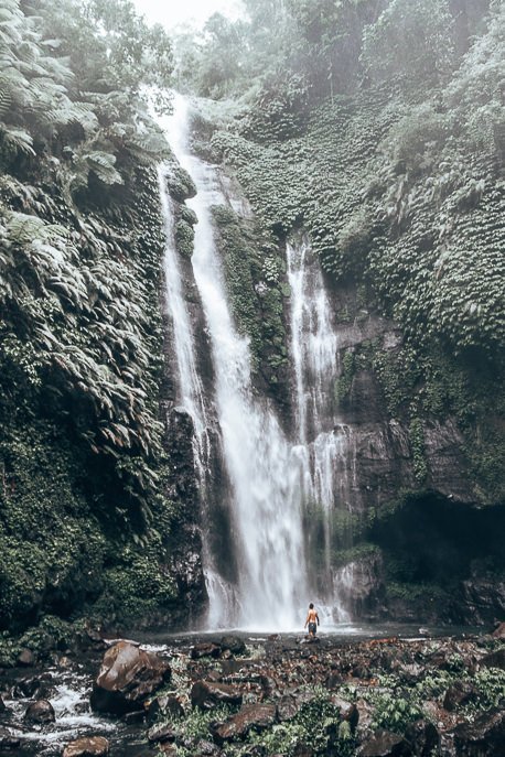 25 Incredible Photos Of Bali To Spark Your Wanderlust 8 P Bevan standing underneath Fiji Waterfalls, Bali Gallery
