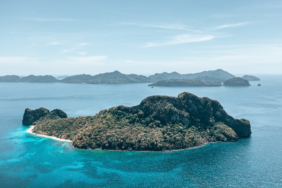 Aerial view of Helicopter Island, El Nido - taken with the DJI Mavic Pro 2