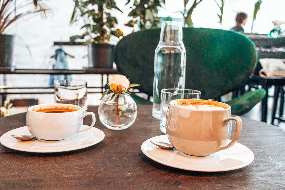 Flat white and americano at Kokomo Coffee Roasters, Coffee in Tallinn