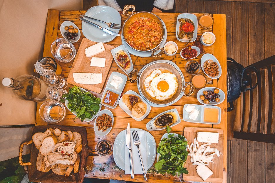 A Guide On How To Spend 4 Days In Istanbul 14 L Breakfast spread at Naga Putrika - Istanbul City Guide, Turkey