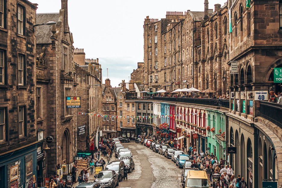 An Unmissable Guide To 48 Hours In Edinburgh 11 L Looking down West Bow, Edinburgh