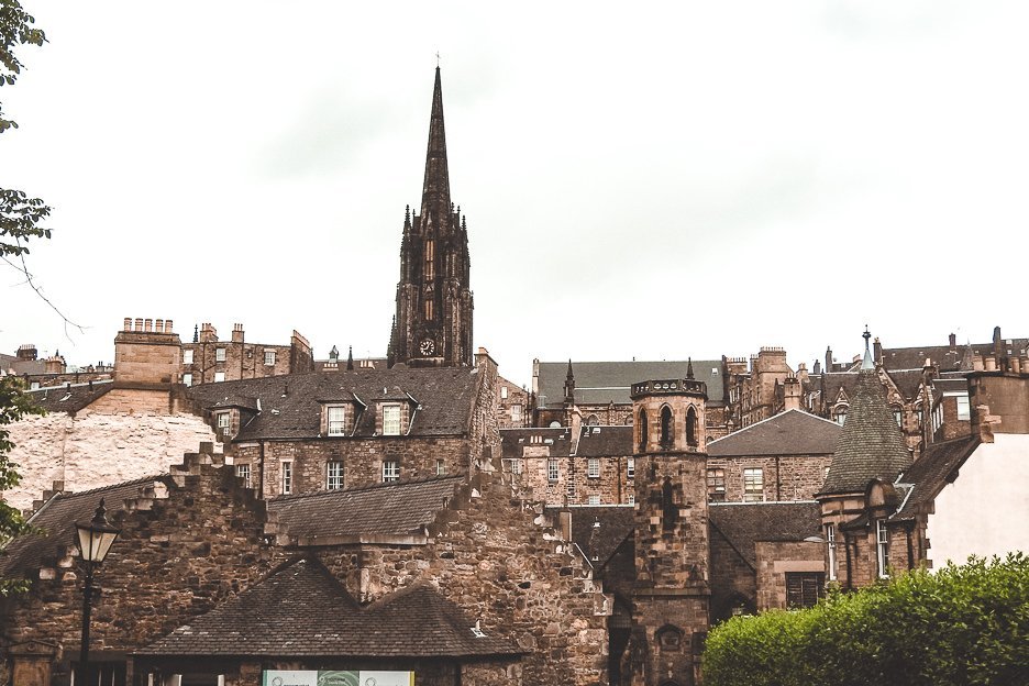 Spires, turrets and rooftops of Edinburgh, Scotland