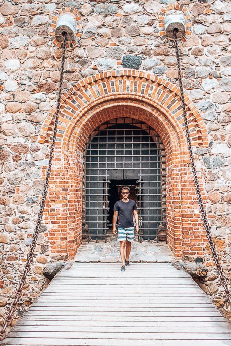 How To Make The Most Of 24 Hours In Vilnius 10 P Walking across the drawbridge at Trakai Castle, Vilnius