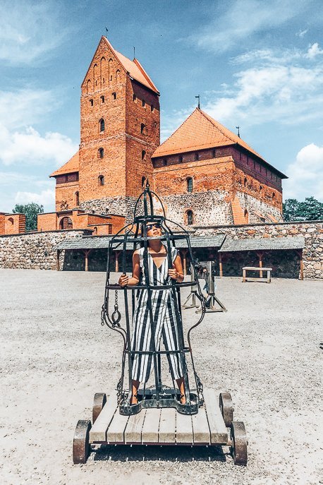 Trapped in a prisoner cell at Trakai, Vilnius Lithuania