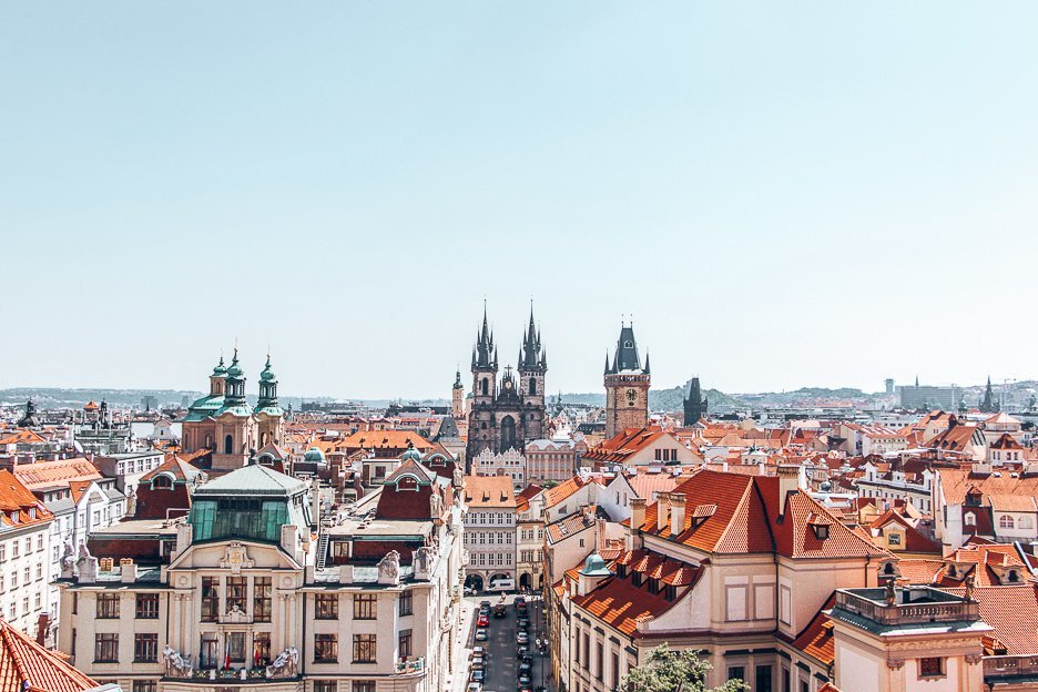 How To See Prague In 2 Days 2 L View over Prague from Klementinum, Prague City Guide