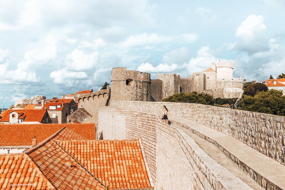 How To Spend 48 Hours In Dubrovnik 13 L Jasmine walking the Old City Walls of Dubrovnik, Croatia