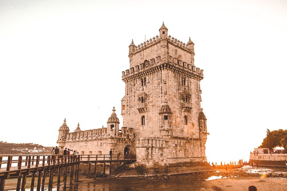 How To Spend The Perfect 3 Days In Lisbon 5 L Sunset and low tide at Belem Tower - Belem, Portugal