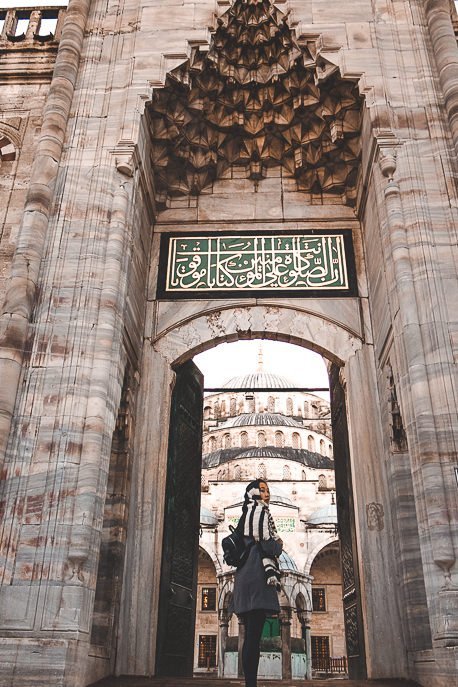 Entrance into courtyard of The Blue Mosque - Istanbul City Guide, Turkey