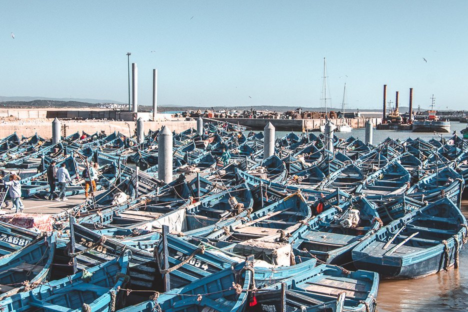 Morocco Travel Photography 35 Photos To Inspire You To Visit 20 L Blue fishing boats at Port of Essaouira Morocco