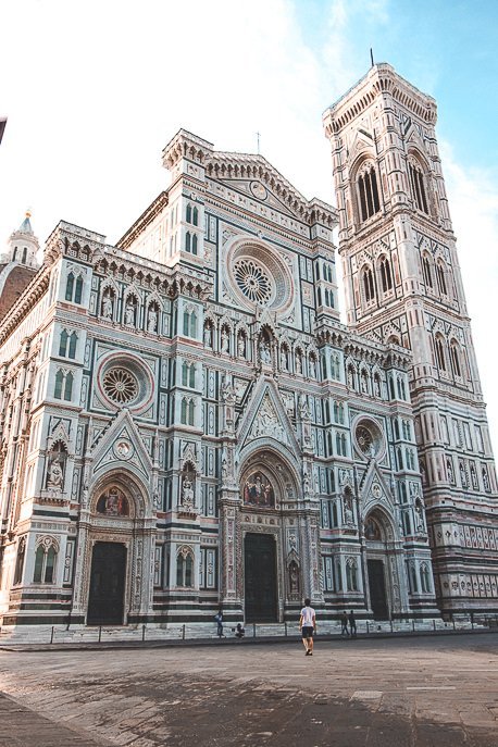 Walking in front of the Cathedral of Santa Maria del Fiore, Florence