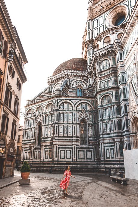 One Day in Florence 3 P Wandering next to the Cathedral of Santa Maria del Fiore at sunrise, Florence