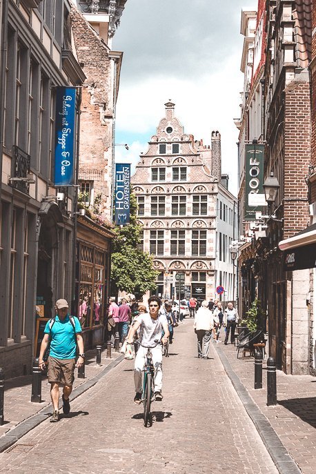 The Undiscovered Flemish Jewel A Day Trip To Ghent 7 P A cyclist in Ghent, Belgium