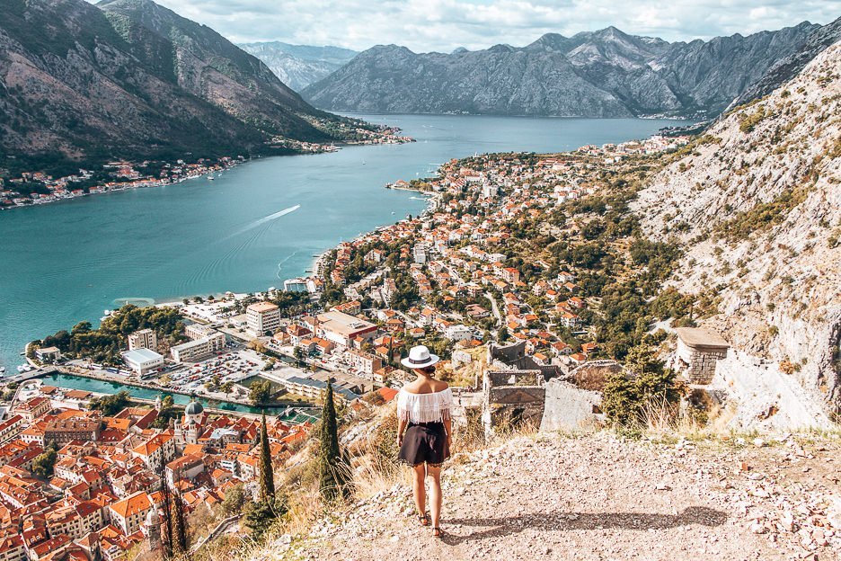 Overlooking the Bay of Kotor from St John's Fortress, Montenegro