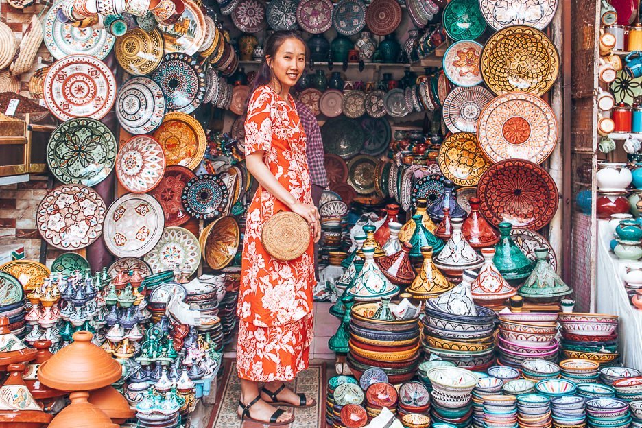 Instagram famous stall in Marrakech souk, Morocco