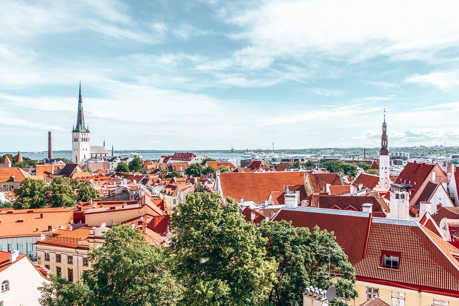 The view over Tallinn city from Kohtuotsa lookout, Tallinn
