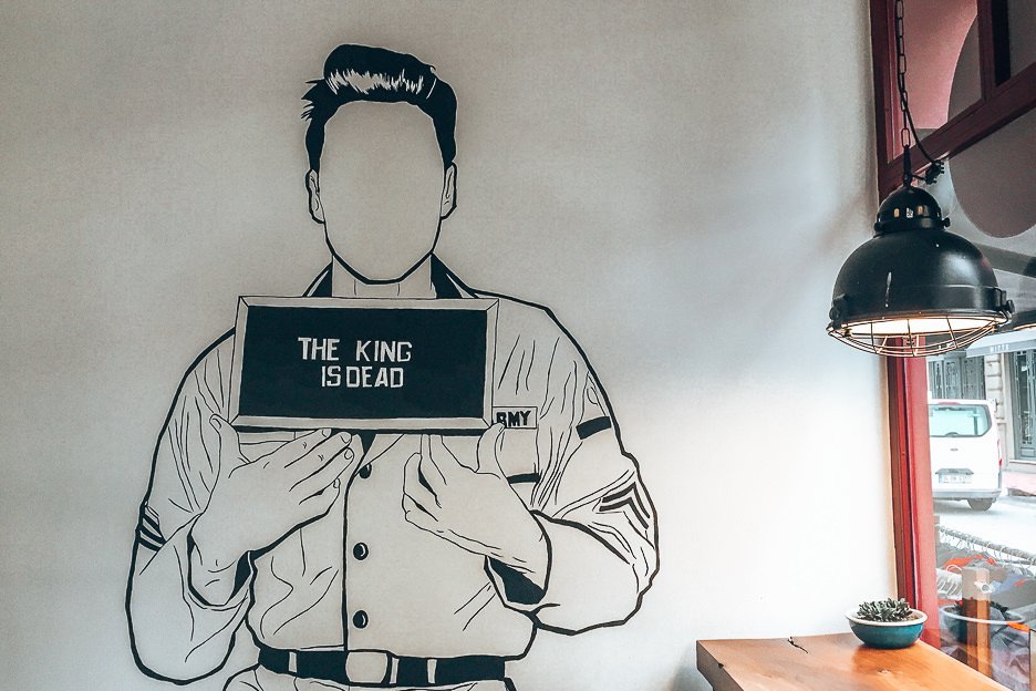 Where To Find Specialty Coffee Shops In Istanbul The 7 Cafes Should Visit 3 L Elvis mural inside Kava Coffee, Coffee in Istanbul