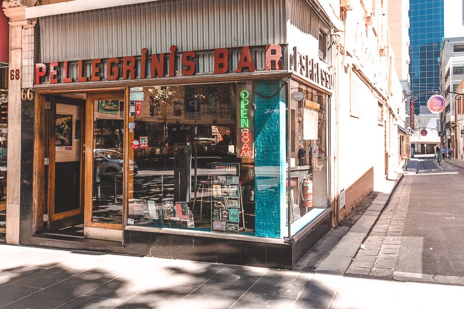 Mini Melbourne Travel Guide 3 L Italian restaurant Pellegrini's - Melbourne Travel Guide