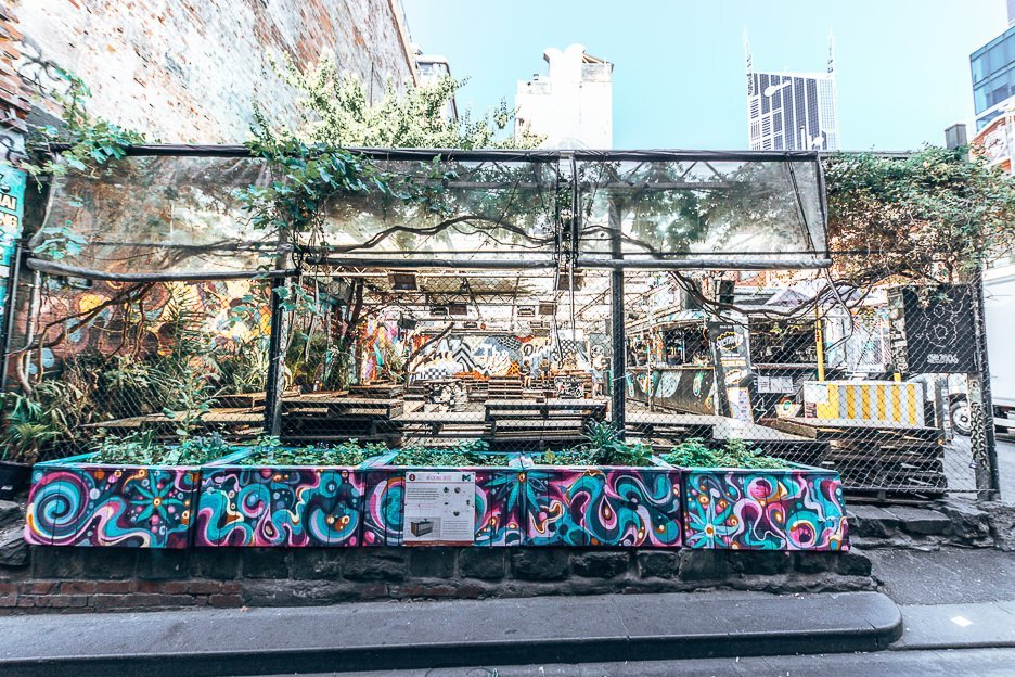 Mini Melbourne Travel Guide 5 L Outdoor beer garden at Section 8 - where to drink in Melbourne, Victoria