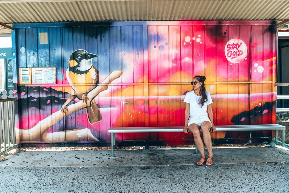 The Ultimate Byron Bay Travel Guide 11 L Colourful murals at bus stops in Byron Bay, New South Wales, Australia