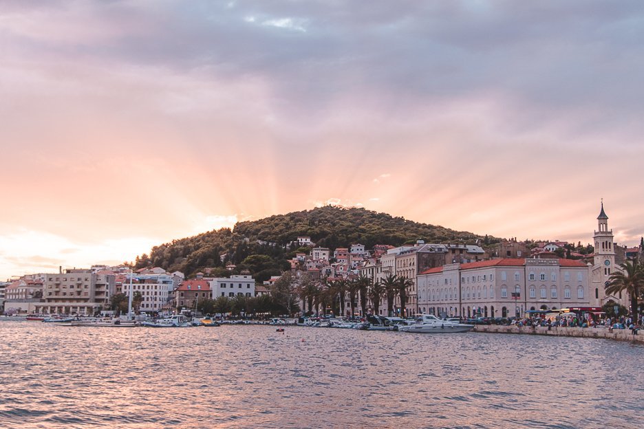 Through Our Lens Croatia 11 L Sunset view from Riva over Marjan Hill, Split