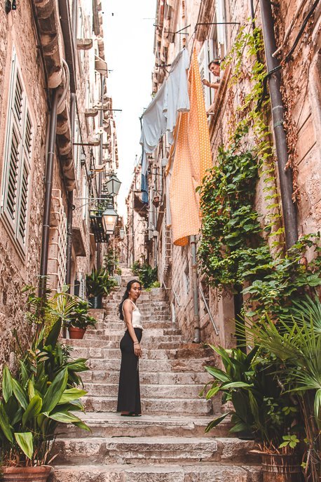 Through Our Lens Croatia 15 P Posing on the stairs in Dubrovnik Old Town