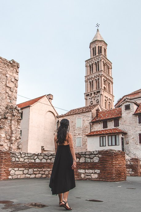 Through Our Lens Croatia 4 P Ancient ruins and view of Saint Domnius Cathedral at sunrise, Split Croatia