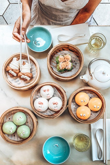 Four of a Kind A Guide To Dim Sum In Hong Kong 3 P Molten custard buns, BBQ pork buns and doggy buns at Yum Cha Central, Dim Sum in Hong Kong