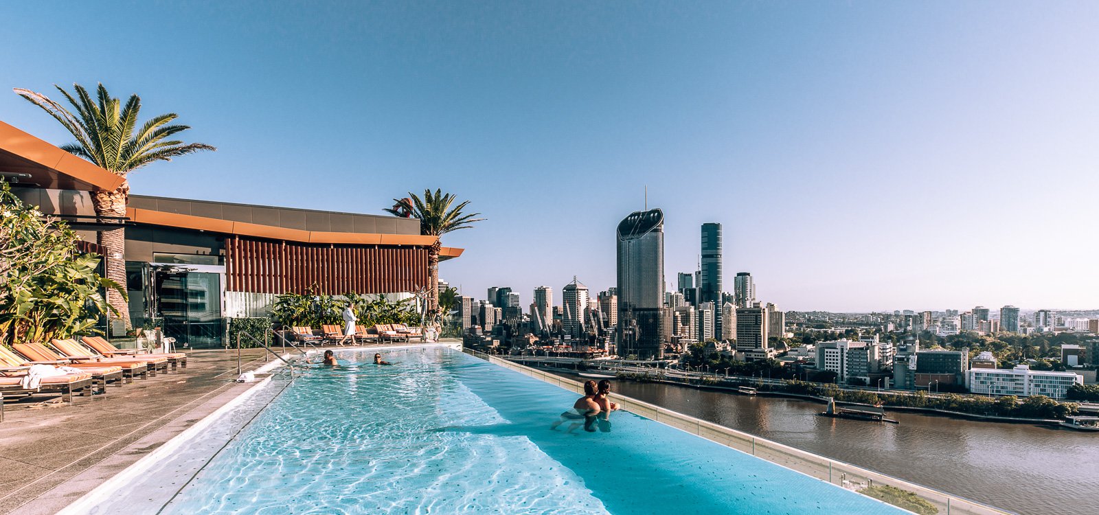 Infinity rooftop pool on 21st level at Emporium Hotel Review