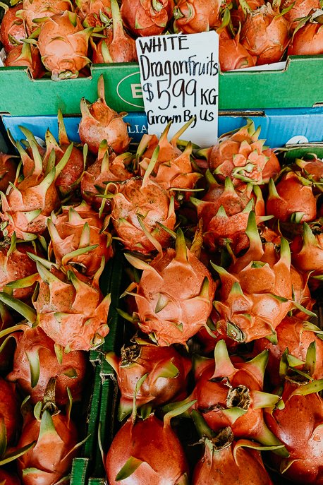 Dragonfruits for sale at Rustys Market, Cairns