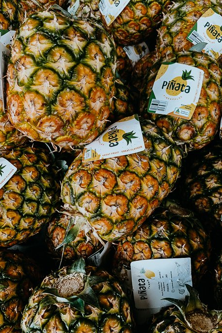Far North Queensland Itinerary 3 P 1 Pineapples at Rustys Market, Cairns