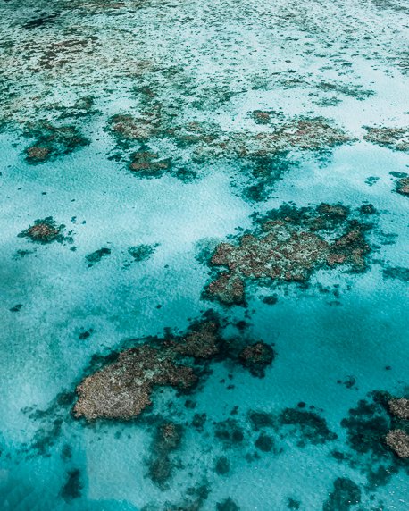 Witnessing the Great Barrier Reef from the air