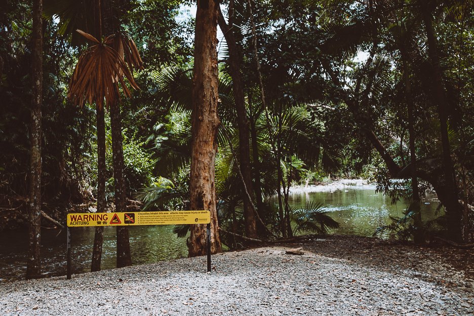 How To Get To Emmagen Creek Cape Tribulation 2 L Warning signs close to Emmagen Creek