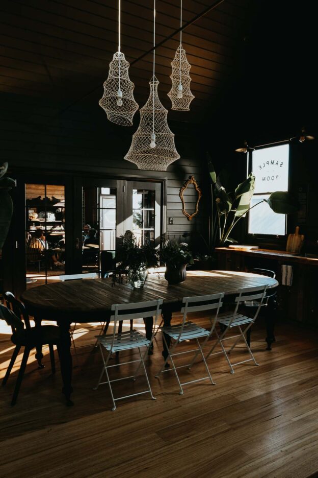 Antique and vintage decor inside the guest lounge of The Ship Inn, Stanley